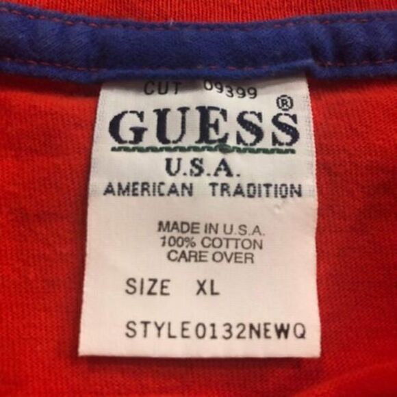 Rare 90s GUESS in  Men's Shirt Vintage MADE IN USA American Made Single Stitch - Picture 4 of 6